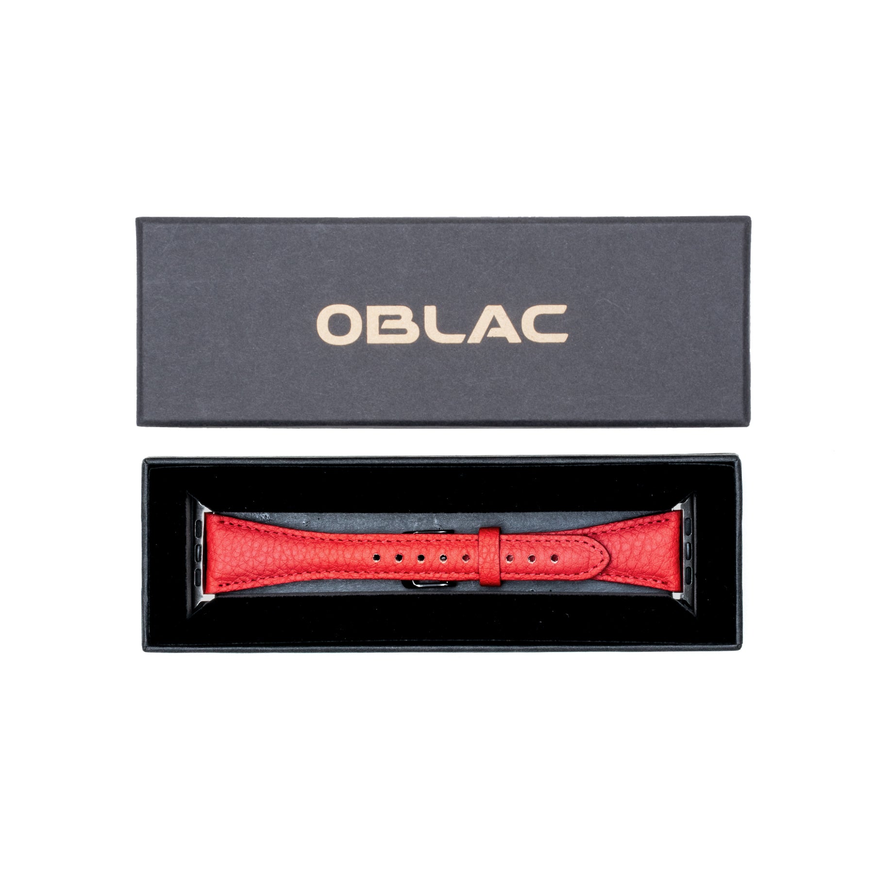 Leren Bandje Apple Watch S - Ferrari Rood - Oblac