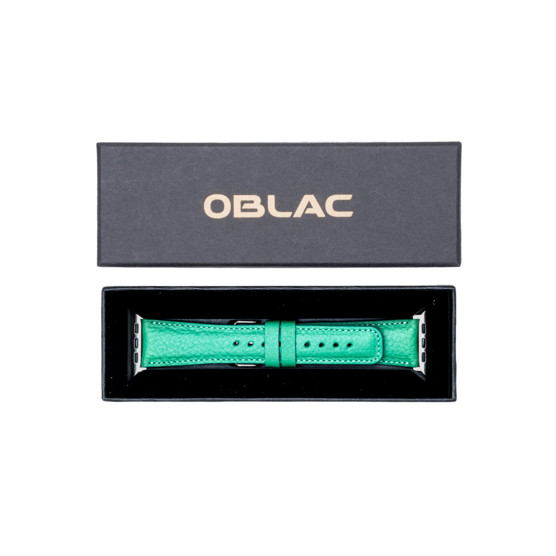 Leren Bandje Apple Watch - Gras Groen - Oblac