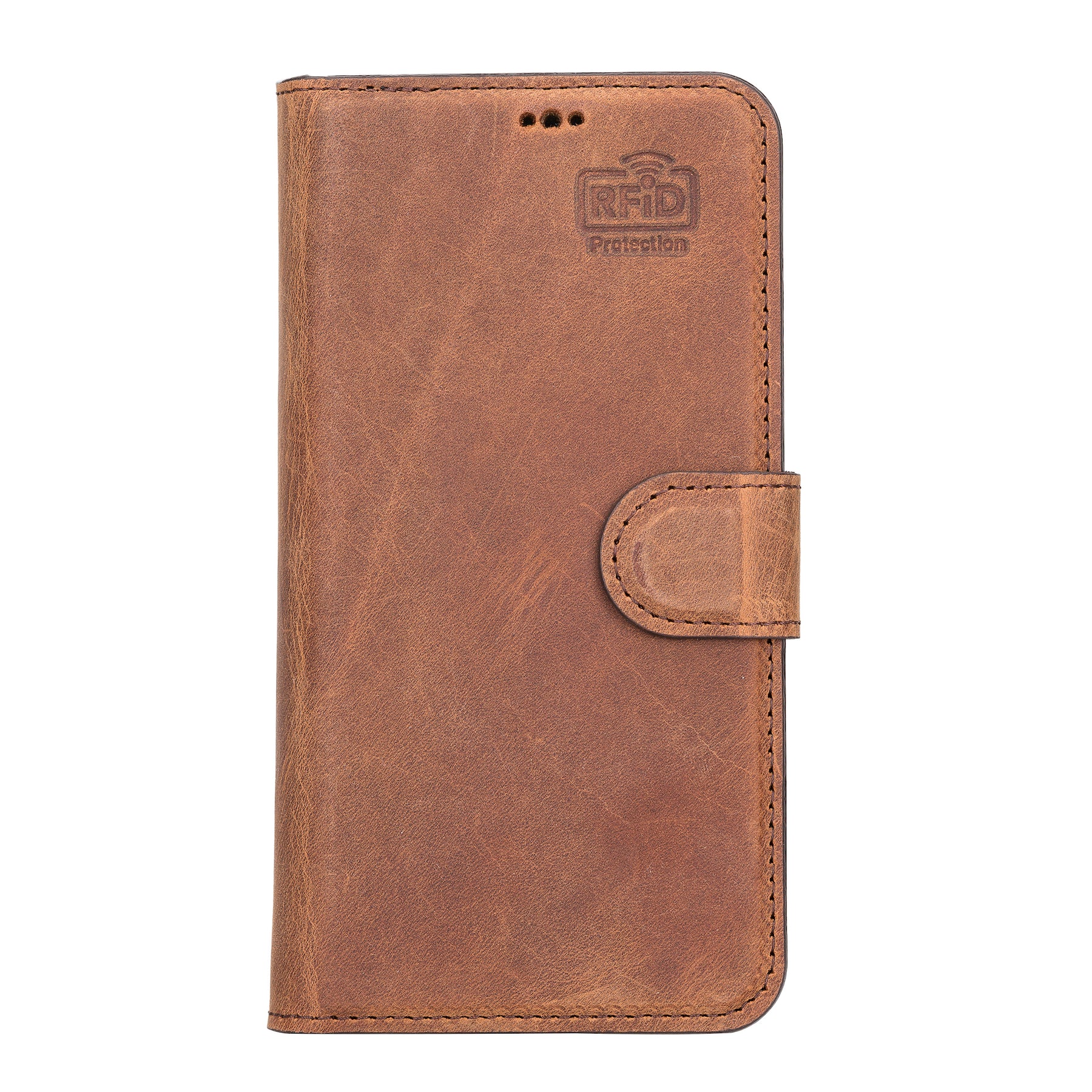 iPhone 13 hoesje antiek bruin leer