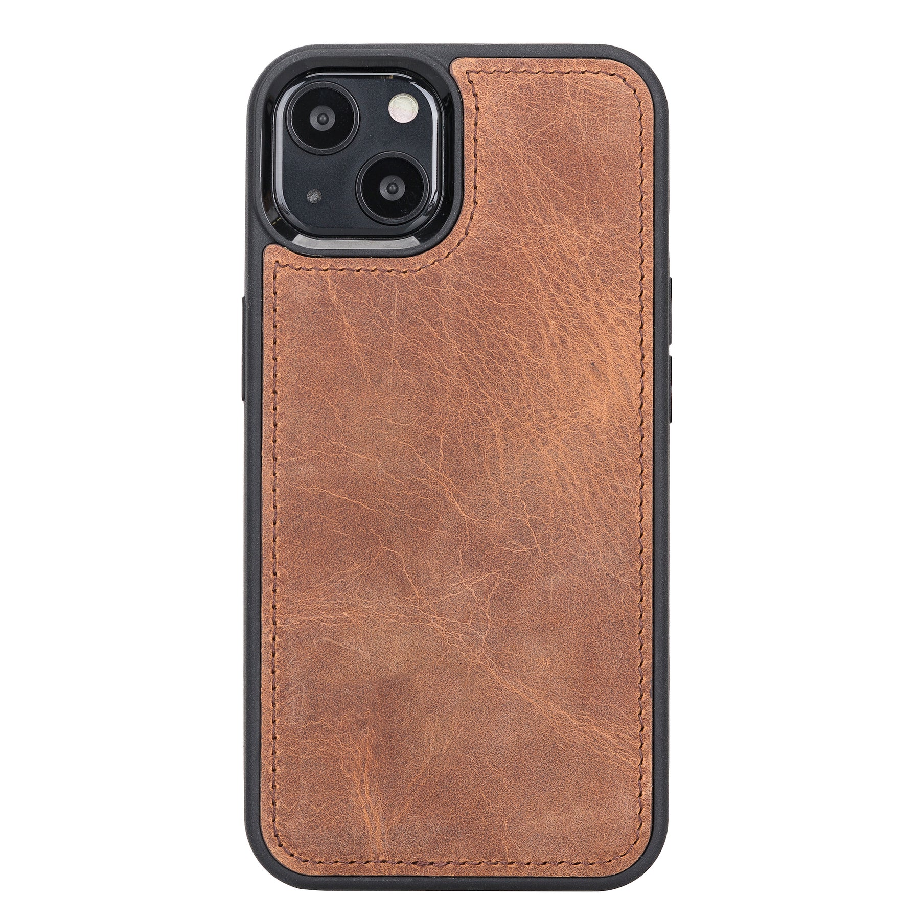 iPhone 13 hoesje antiek bruin leer