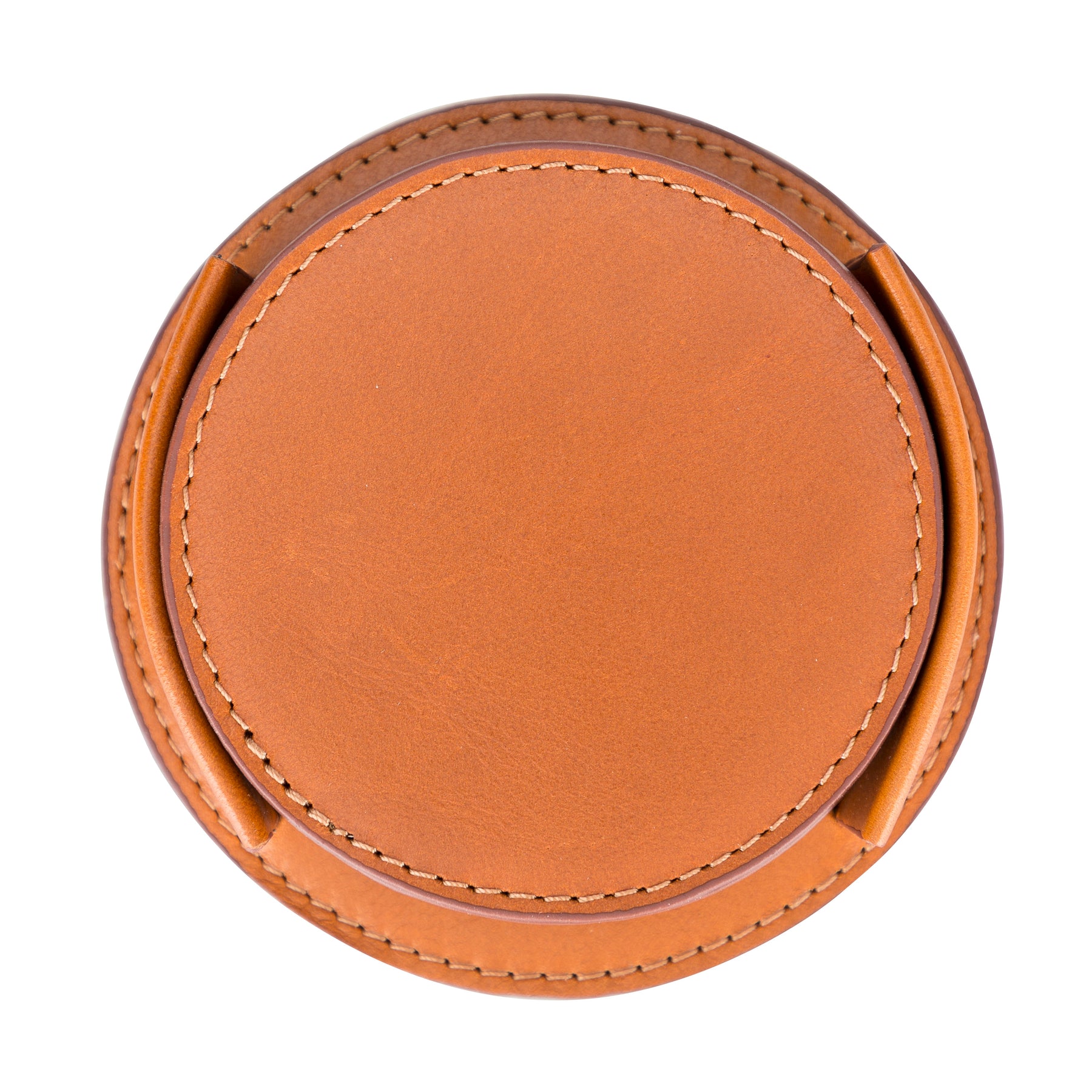 Leather Coasters Brown - Set of 6 pieces