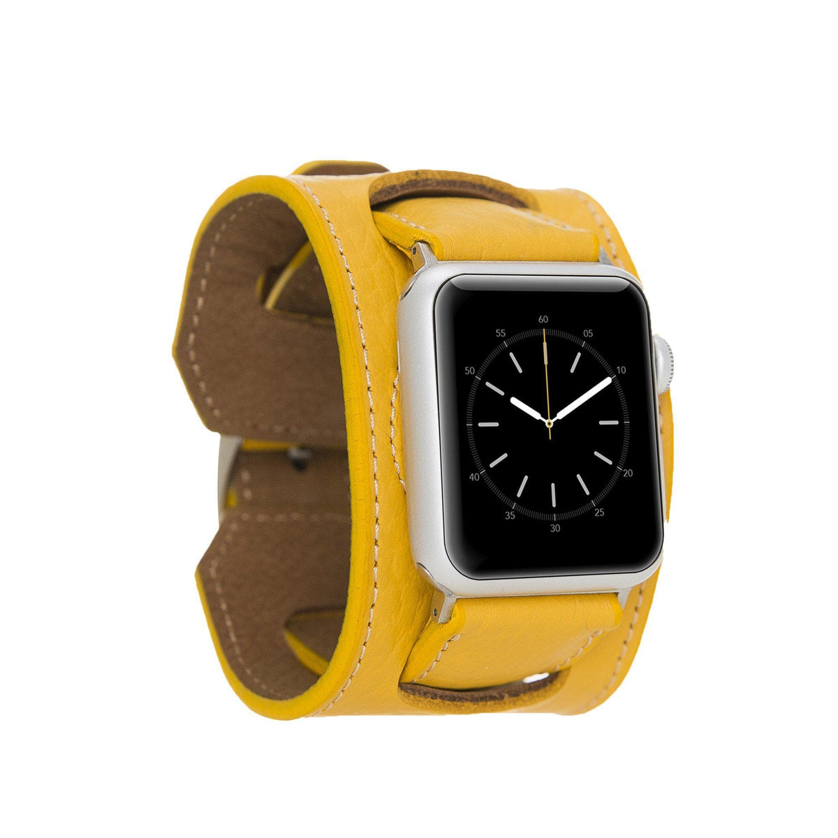 Apple Watch-bandje van echt leer met manchet