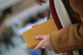 Leather Wallet Ladies - Yellow